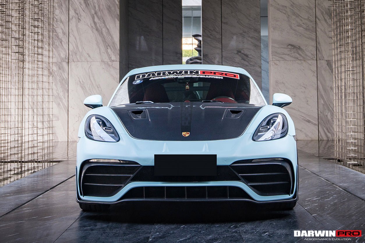 DarwinPRO 2016-2020 Porsche 718 Cayman & Boxster Stuttmate Part Carbon Fiber Front Bumper - Aero Carbon UK