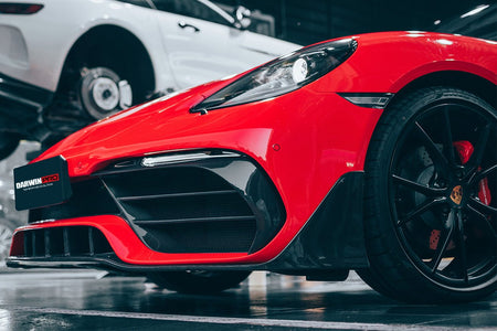 DarwinPRO 2016-2020 Porsche 718 Cayman & Boxster Stuttmate Part Carbon Fiber Front Bumper - Aero Carbon UK