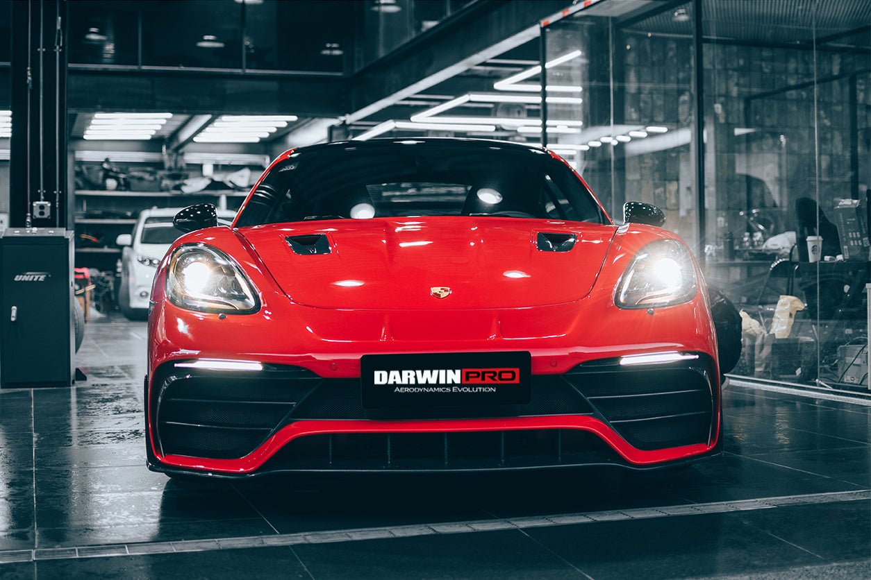DarwinPRO 2016-2020 Porsche 718 Cayman & Boxster Stuttmate Part Carbon Fiber Front Bumper - Aero Carbon UK
