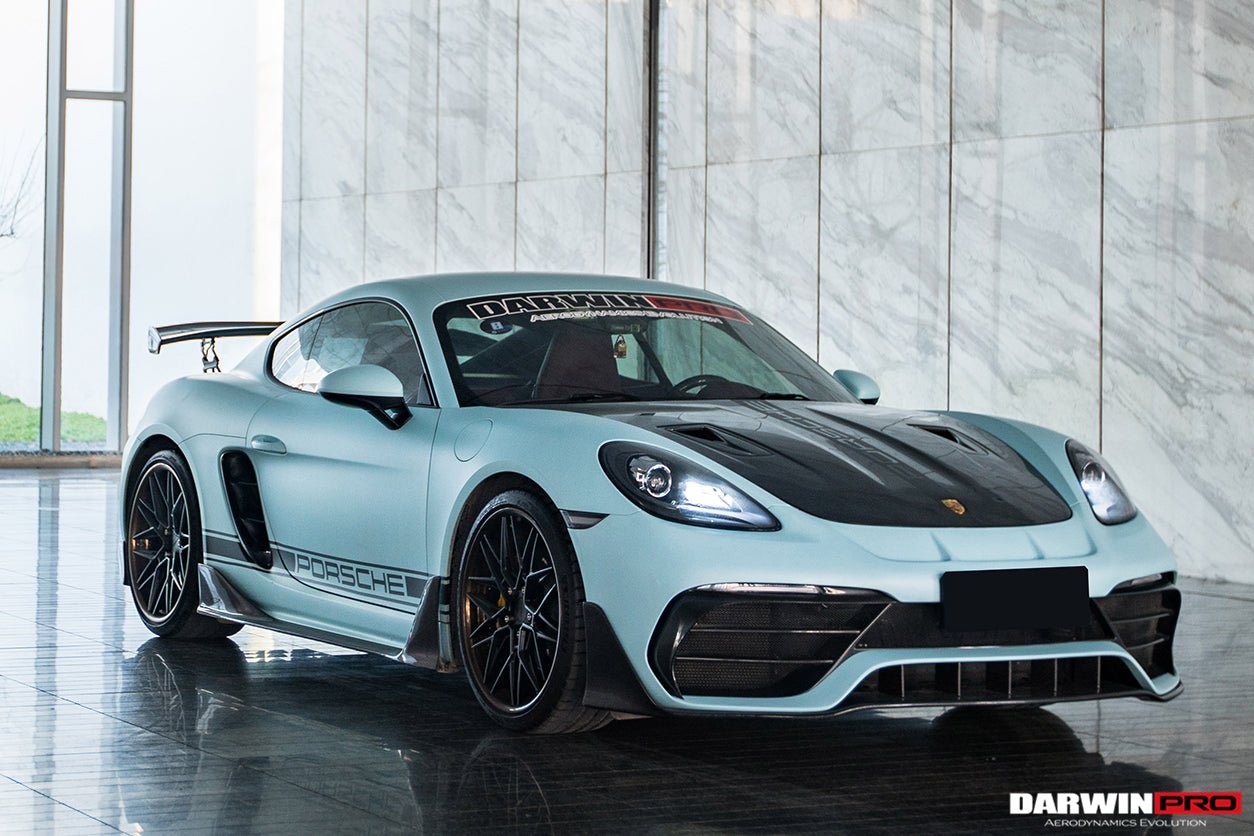 DarwinPRO 2016-2020 Porsche 718 Cayman & Boxster Stuttmate Part Carbon Fiber Front Bumper - Aero Carbon UK