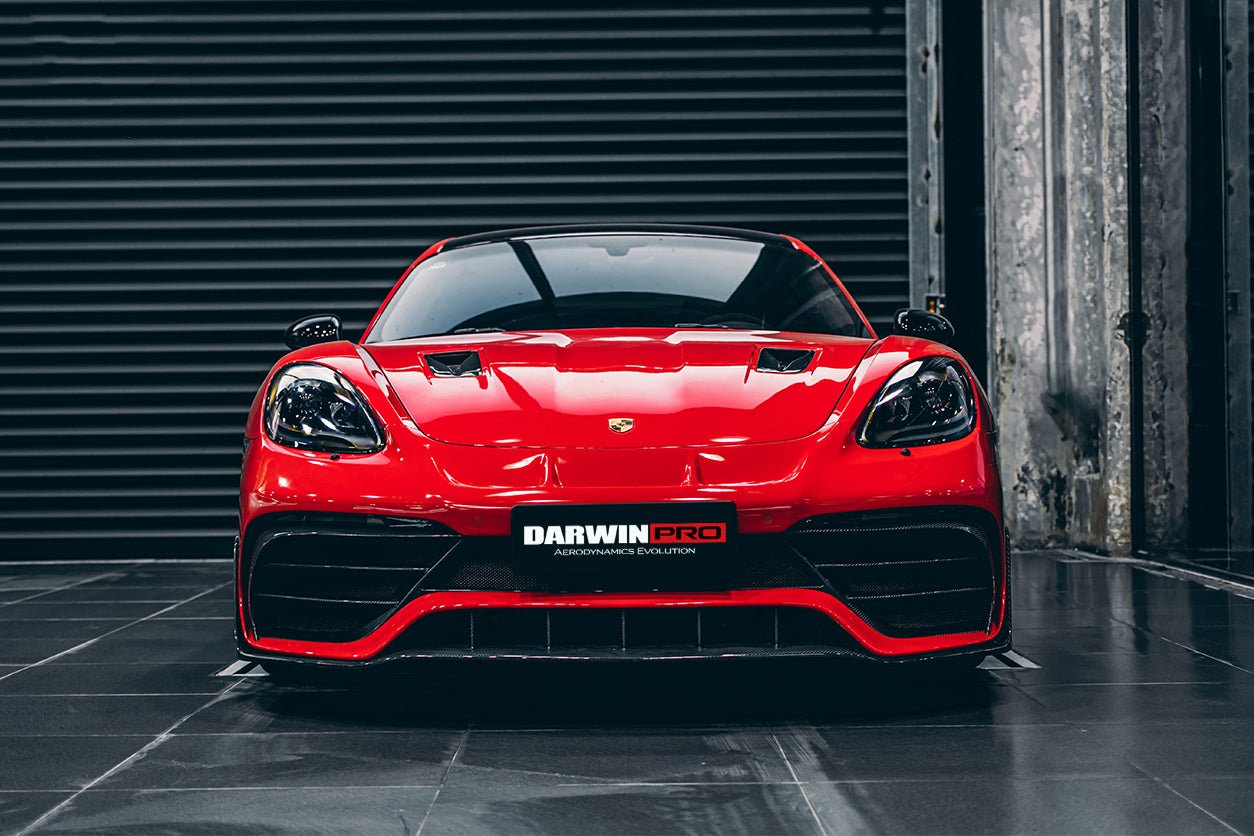 DarwinPRO 2016-2020 Porsche 718 Cayman & Boxster Stuttmate Part Carbon Fiber Front Bumper - Aero Carbon UK