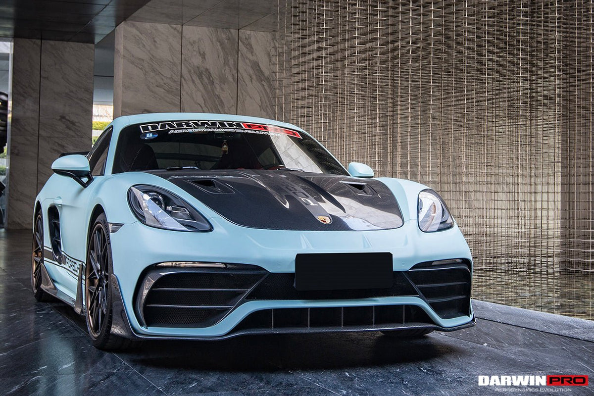 DarwinPRO 2016-2020 Porsche 718 Cayman & Boxster Stuttmate Part Carbon Fiber Front Bumper - Aero Carbon UK