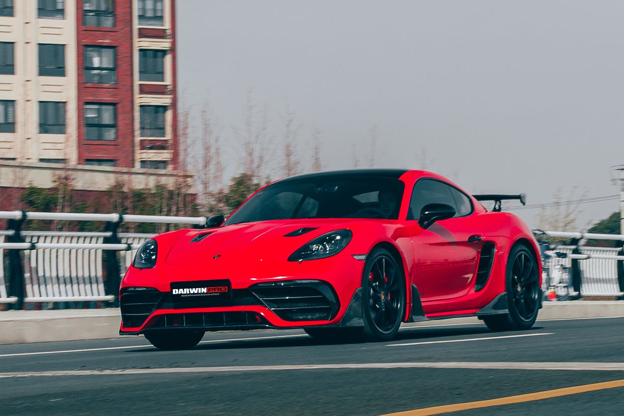 DarwinPRO 2016-2020 Porsche 718 Cayman & Boxster Stuttmate Part Carbon Fiber Front Bumper - Aero Carbon UK