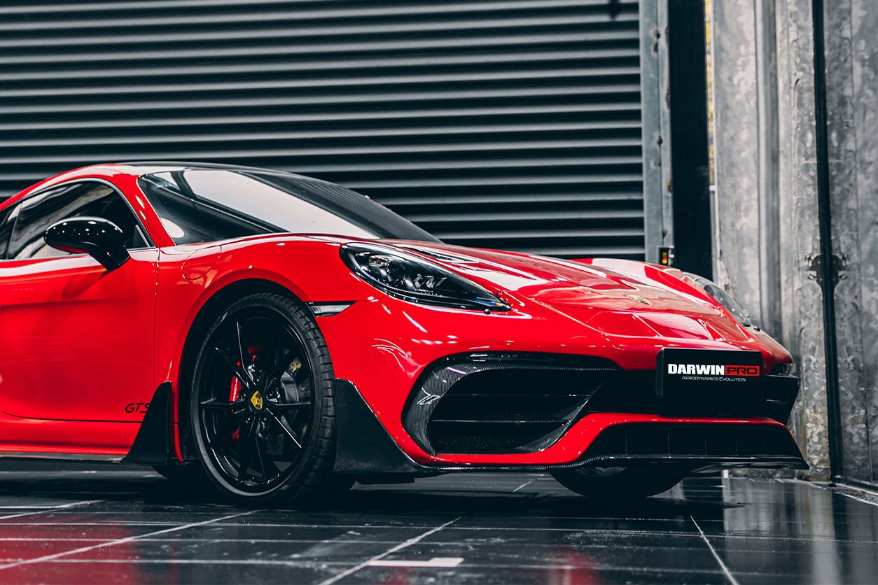DarwinPRO 2016-2020 Porsche 718 Cayman & Boxster Stuttmate Part Carbon Fiber Front Bumper - Aero Carbon UK