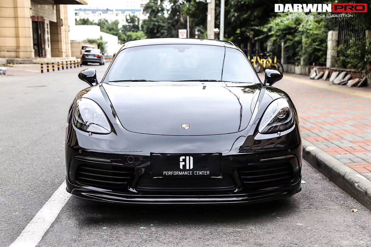 DarwinPRO 2016-2024 Porsche 718 Cayman & Boxster BKSS Style Carbon Fiber Front Lip - Aero Carbon UK