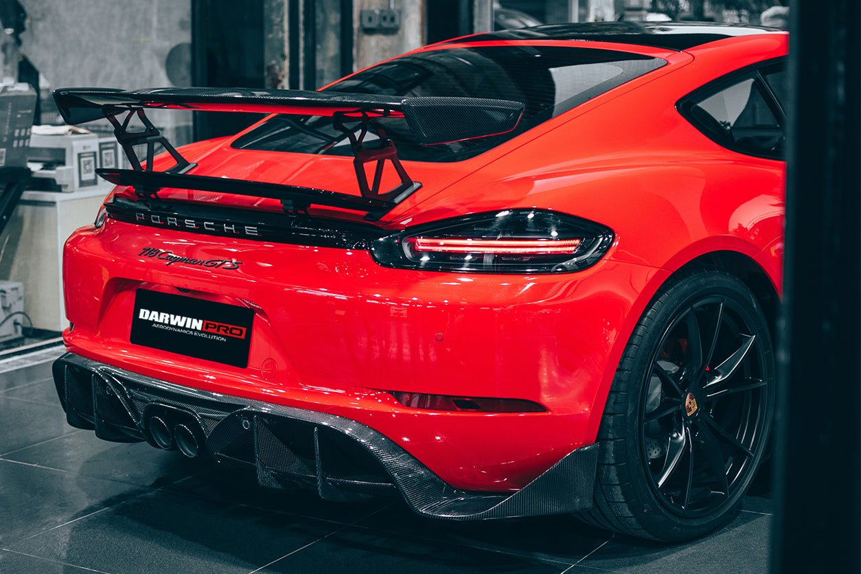 DarwinPRO 2016-2024 Porsche 718 Cayman & Boxster Stuttmate Carbon Fiber Rear Diffuser - Aero Carbon UK