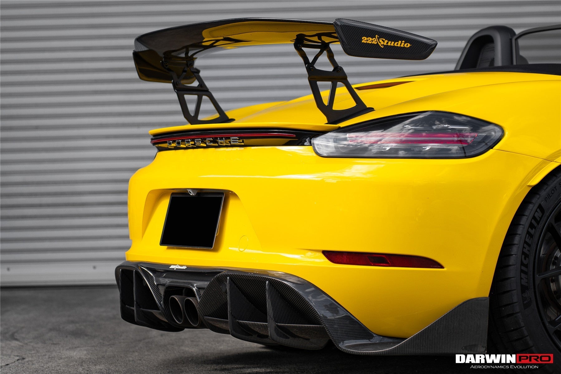 DarwinPRO 2016-2024 Porsche 718 Cayman & Boxster Stuttmate Carbon Fiber Rear Diffuser - Aero Carbon UK