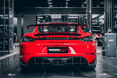 DarwinPRO 2016-2024 Porsche 718 Cayman & Boxster Stuttmate Carbon Fiber Rear Diffuser - Aero Carbon UK
