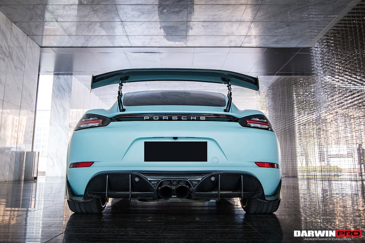 DarwinPRO 2016-2024 Porsche 718 Cayman & Boxster Stuttmate Carbon Fiber Rear Diffuser - Aero Carbon UK