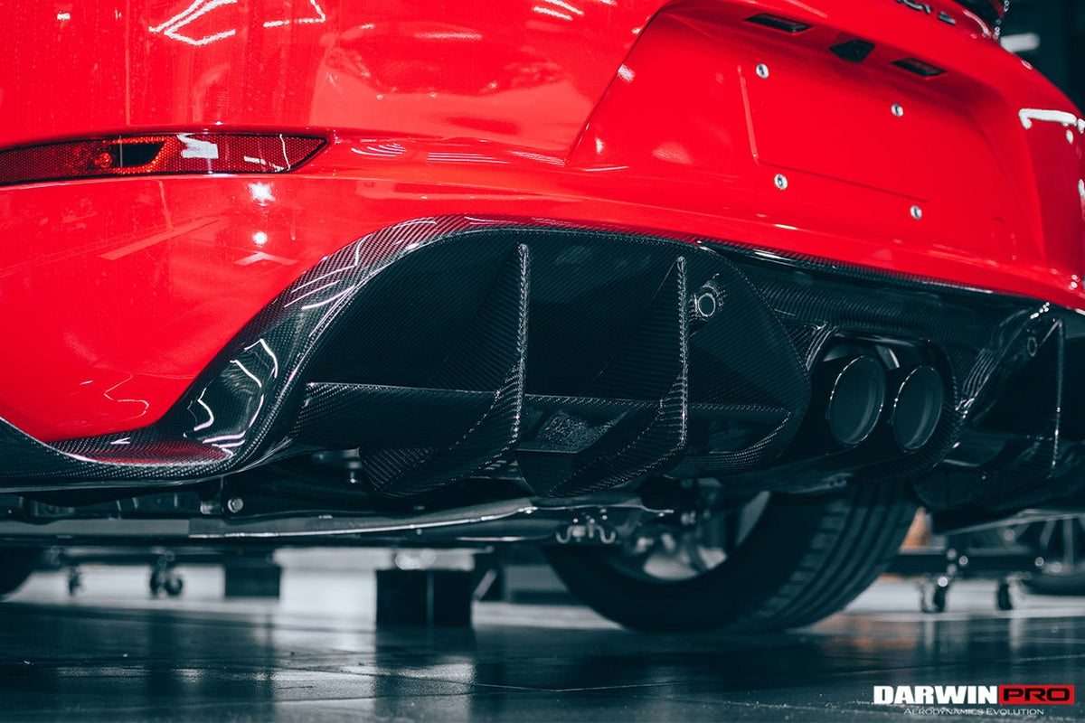 DarwinPRO 2016-2024 Porsche 718 Cayman & Boxster Stuttmate Carbon Fiber Rear Diffuser - Aero Carbon UK