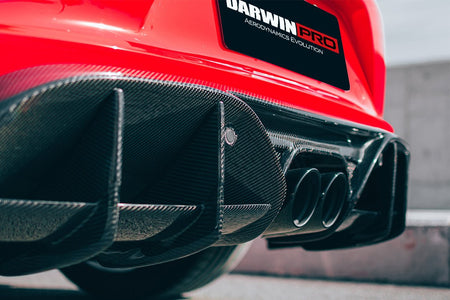 DarwinPRO 2016-2024 Porsche 718 Cayman & Boxster Stuttmate Carbon Fiber Rear Diffuser - Aero Carbon UK