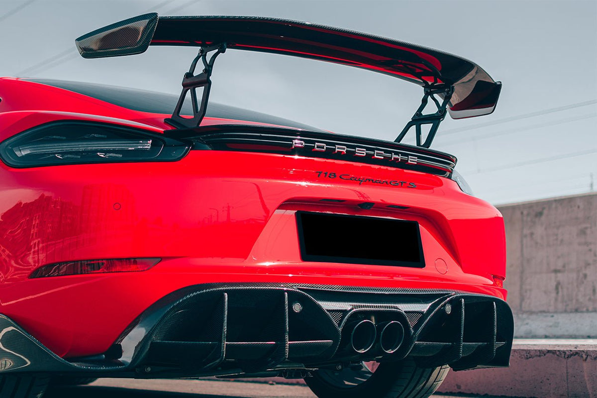 DarwinPRO 2016-2024 Porsche 718 Cayman & Boxster Stuttmate Carbon Fiber Rear Diffuser - Aero Carbon UK