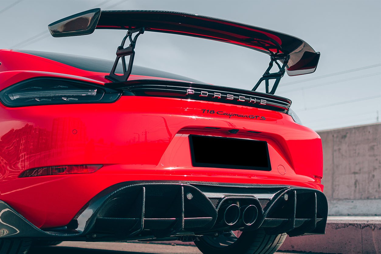 DarwinPRO 2016-2024 Porsche 718 Cayman & Boxster Stuttmate Carbon Fiber Rear Diffuser - Aero Carbon UK