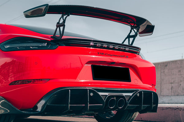 DarwinPRO 2016-2024 Porsche 718 Cayman & Boxster Stuttmate Carbon Fiber Rear Diffuser