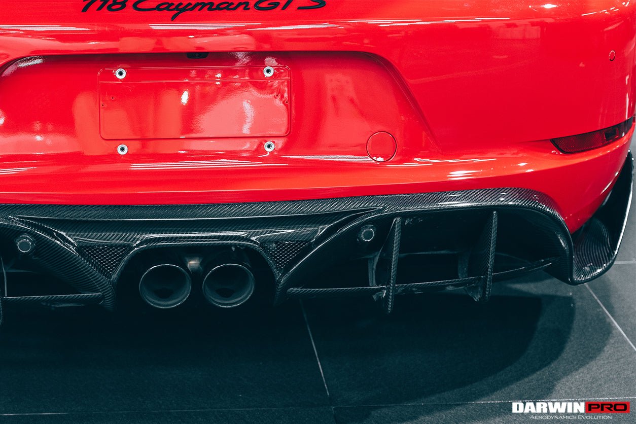 DarwinPRO 2016-2024 Porsche 718 Cayman & Boxster Stuttmate Carbon Fiber Rear Diffuser - Aero Carbon UK