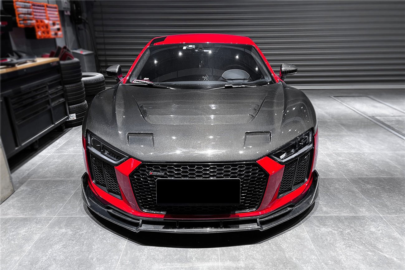 DARWINPRO - AUDI R8 COUPE / SPYDER 2016 - 18 IMP PERFORMANCE CARBON FIBRE FRONT LIP - Aero Carbon UK