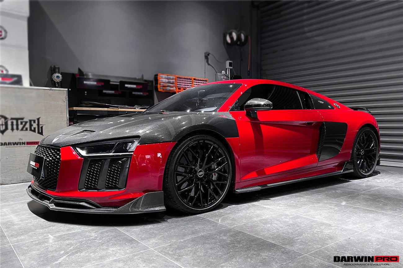 DARWINPRO - AUDI R8 COUPE / SPYDER 2016 - 18 IMP PERFORMANCE CARBON FIBRE FRONT LIP - Aero Carbon UK