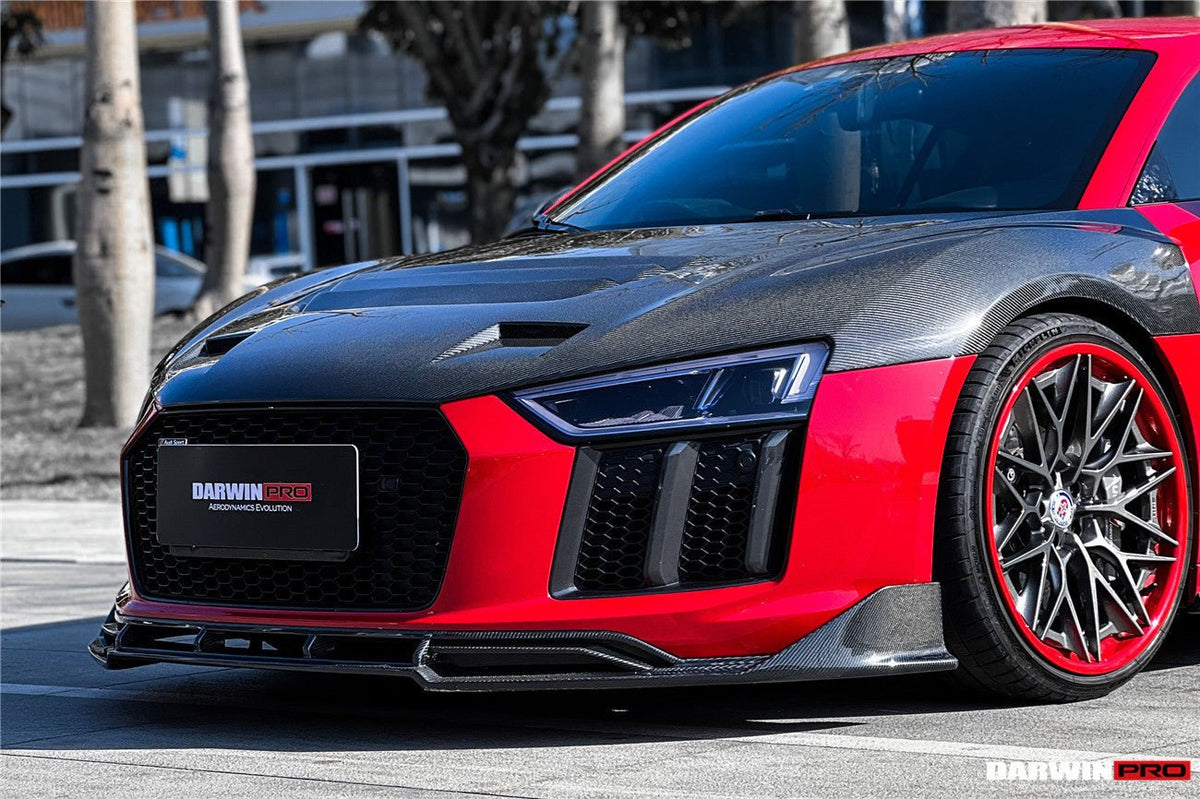 DARWINPRO - AUDI R8 COUPE / SPYDER 2016 - 18 IMP PERFORMANCE CARBON FIBRE FRONT LIP - Aero Carbon UK