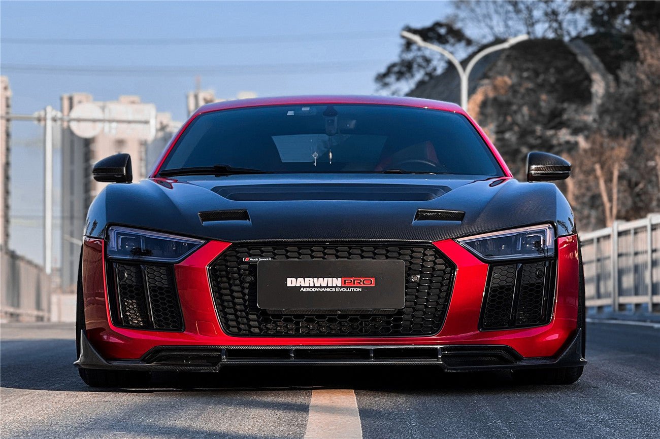 DARWINPRO - AUDI R8 COUPE / SPYDER 2016 - 18 IMP PERFORMANCE CARBON FIBRE FRONT LIP - Aero Carbon UK