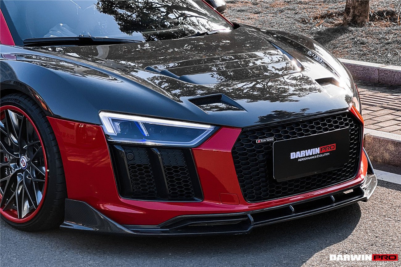 DARWINPRO - AUDI R8 COUPE / SPYDER 2016 - 18 IMP PERFORMANCE CARBON FIBRE FRONT LIP - Aero Carbon UK