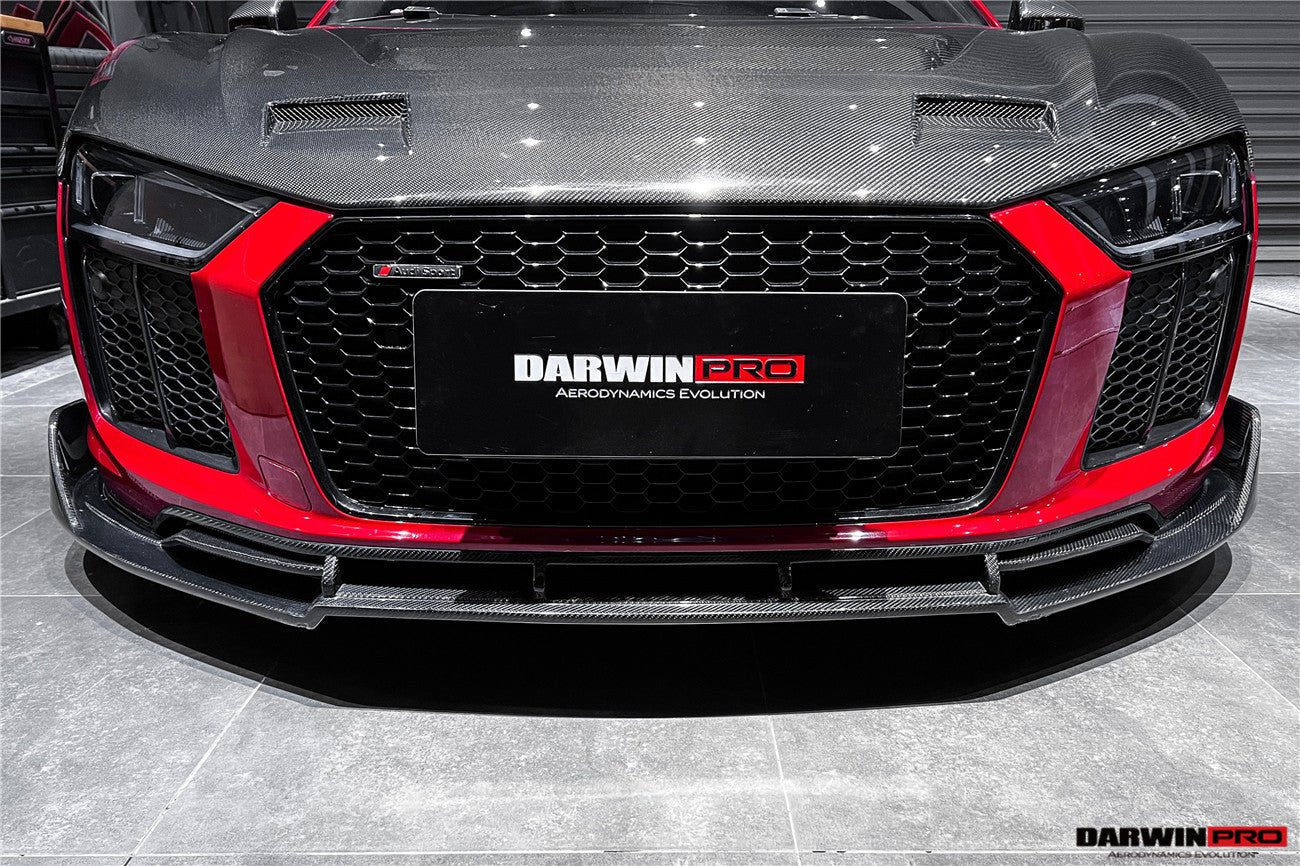 DARWINPRO - AUDI R8 COUPE / SPYDER 2016 - 18 IMP PERFORMANCE CARBON FIBRE FRONT LIP - Aero Carbon UK