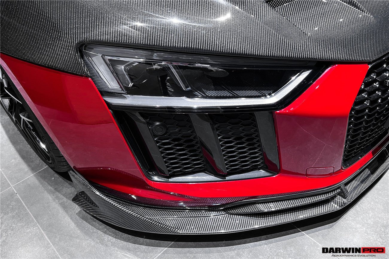 DARWINPRO - AUDI R8 COUPE / SPYDER 2016 - 18 IMP PERFORMANCE CARBON FIBRE FRONT LIP - Aero Carbon UK