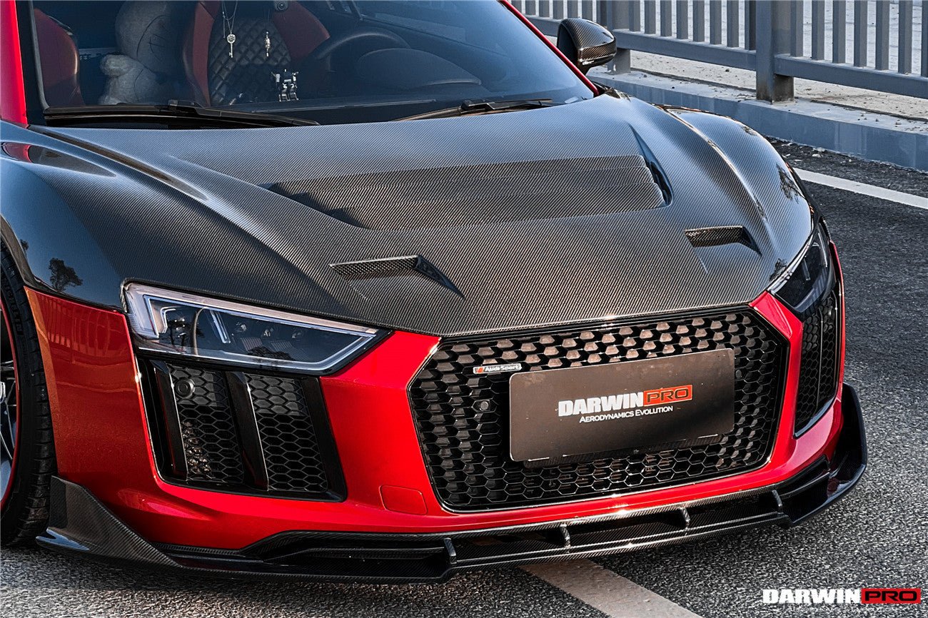 DARWINPRO - AUDI R8 COUPE / SPYDER 2016 - 18 IMP PERFORMANCE CARBON FIBRE FRONT LIP - Aero Carbon UK