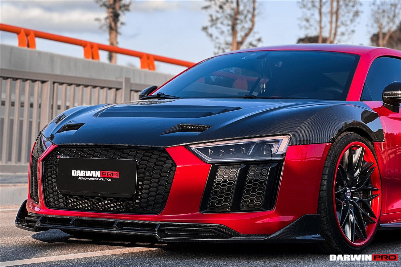 DARWINPRO - AUDI R8 COUPE / SPYDER 2016 - 18 IMP PERFORMANCE CARBON FIBRE FRONT LIP - Aero Carbon UK