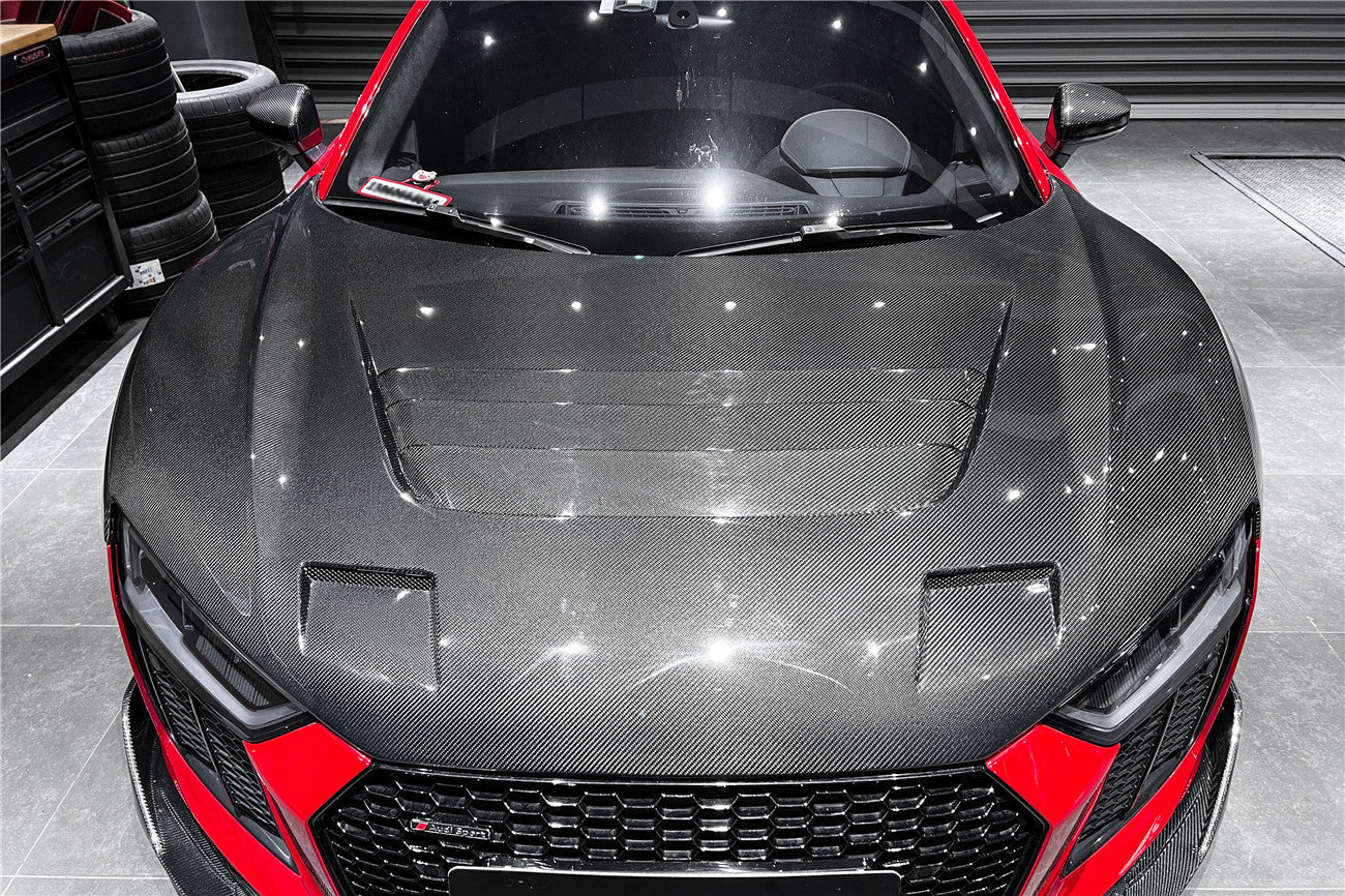 DARWINPRO - AUDI R8 COUPE / SPYDER 2016 - 18 IMP PERFORMANCE CARBON FIBRE HOOD BONNET - Aero Carbon UK