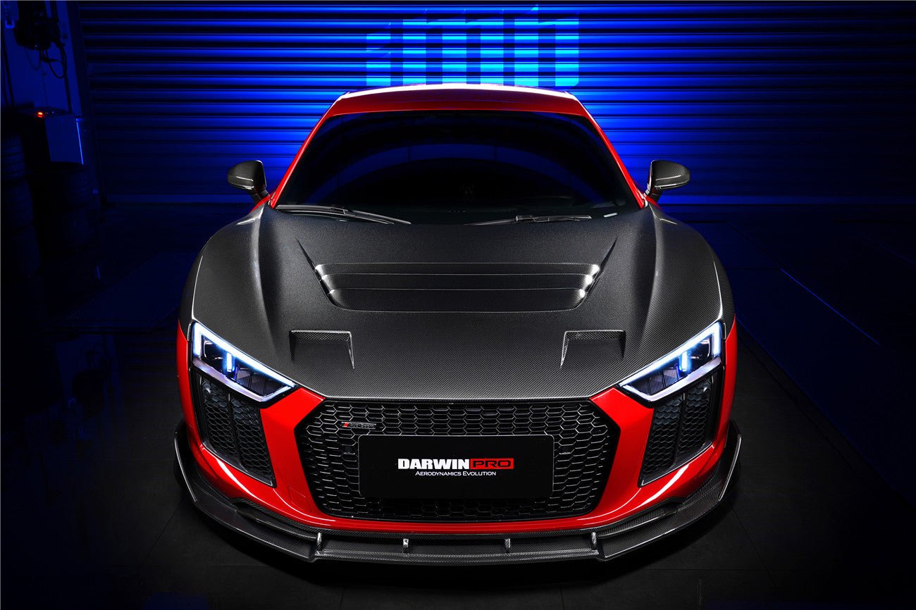 DARWINPRO - AUDI R8 COUPE / SPYDER 2016 - 18 IMP PERFORMANCE CARBON FIBRE HOOD BONNET - Aero Carbon UK