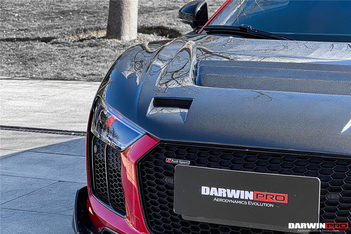 DARWINPRO - AUDI R8 COUPE / SPYDER 2016 - 18 IMP PERFORMANCE CARBON FIBRE HOOD BONNET - Aero Carbon UK