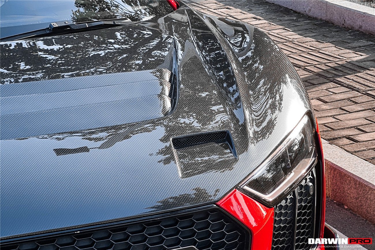 DARWINPRO - AUDI R8 COUPE / SPYDER 2016 - 18 IMP PERFORMANCE CARBON FIBRE HOOD BONNET - Aero Carbon UK