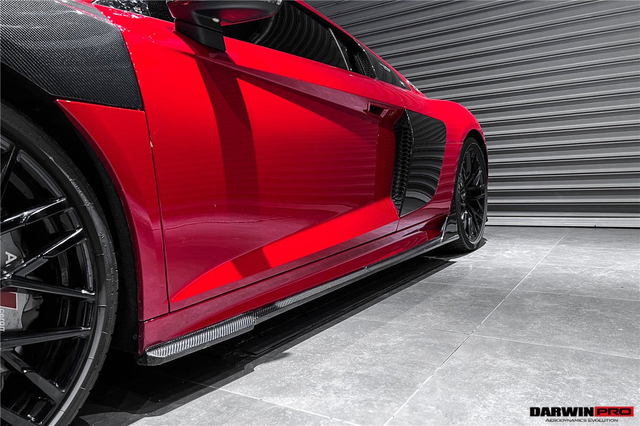 DARWINPRO - AUDI R8 COUPE / SPYDER 2016 - 18 IMP PERFORMANCE CARBON FIBRE SIDE SKIRTS UNDER BOARD - Aero Carbon UK