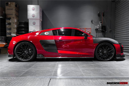 DARWINPRO - AUDI R8 COUPE / SPYDER 2016 - 18 IMP PERFORMANCE CARBON FIBRE SIDE SKIRTS UNDER BOARD - Aero Carbon UK