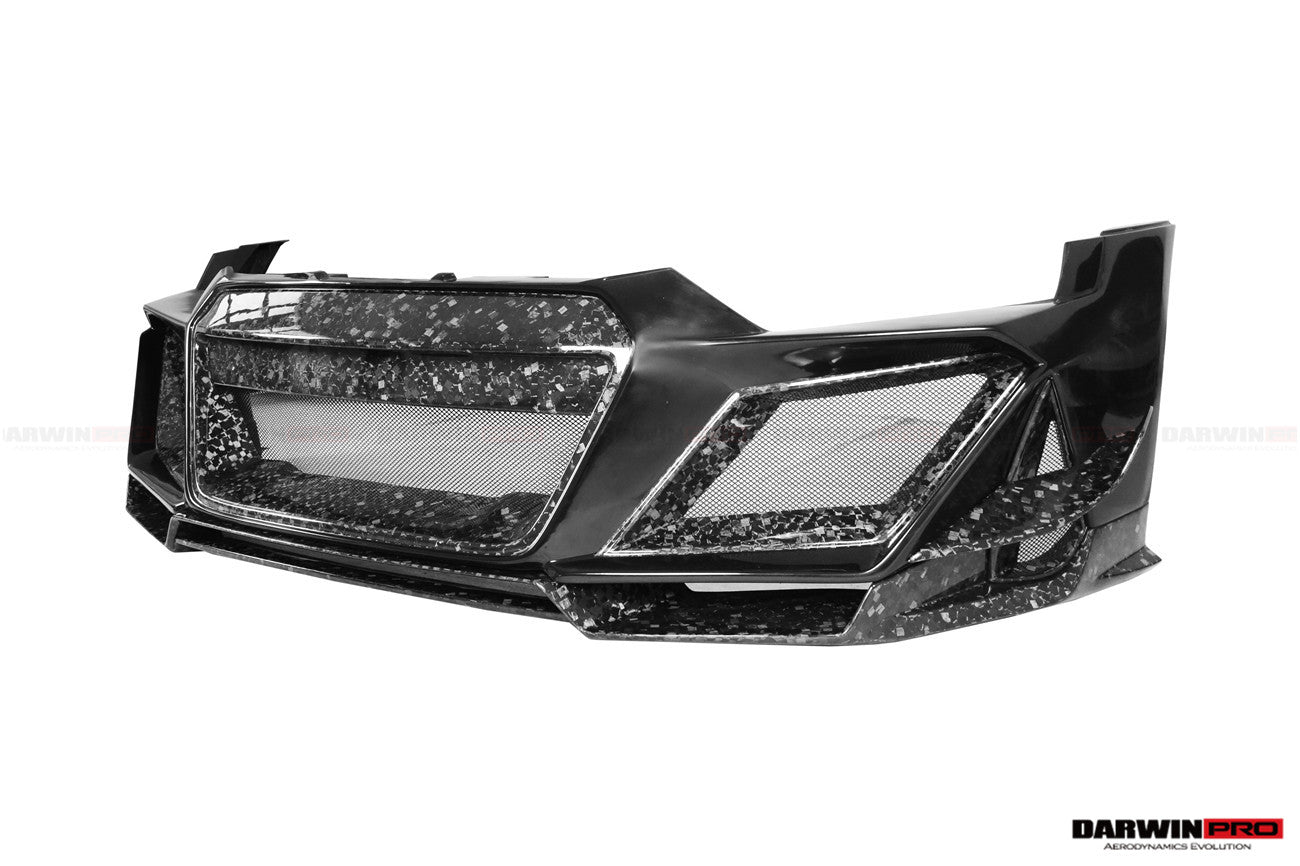 DARWINPRO - AUDI R8 COUPE / SPYDER 2016 - 18 IMPII PART CARBON FIBRE FRONT BUMPER - Aero Carbon UK