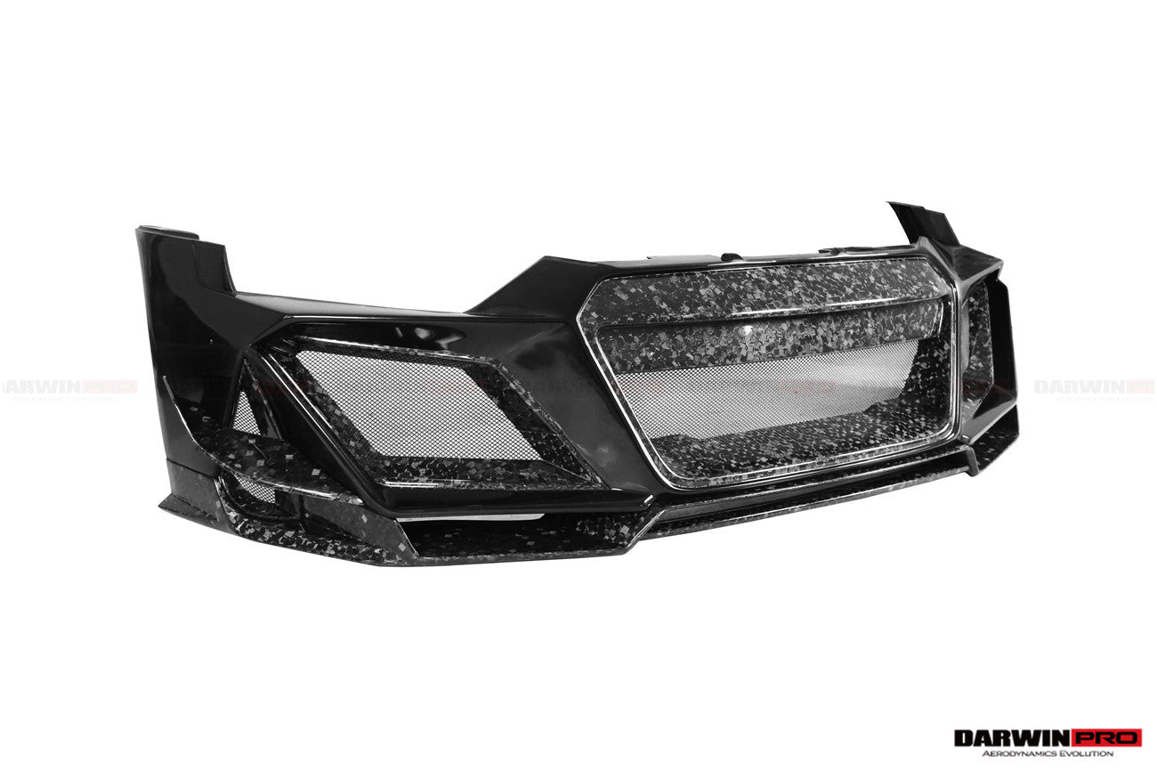 DARWINPRO - AUDI R8 COUPE / SPYDER 2016 - 18 IMPII PART CARBON FIBRE FRONT BUMPER - Aero Carbon UK