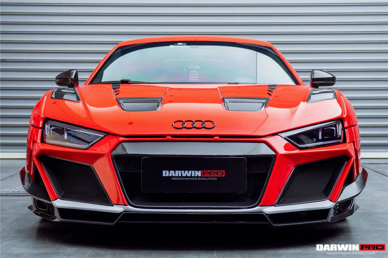 DARWINPRO - AUDI R8 COUPE / SPYDER 2016 - 18 IMPII PART CARBON FIBRE FRONT BUMPER - Aero Carbon UK