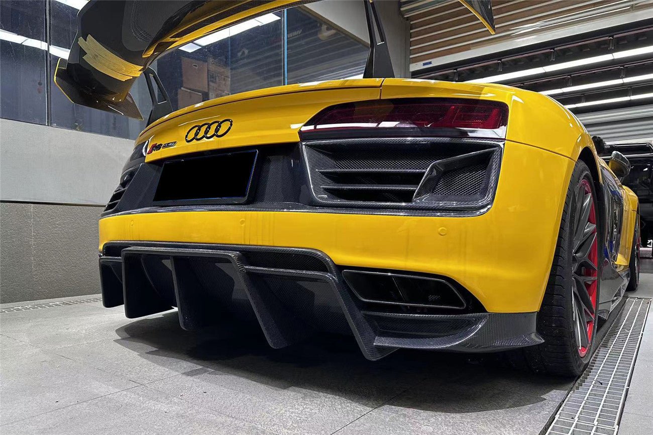 DARWINPRO - AUDI R8 COUPE / SPYDER 2016 - 18 IMPII PART CARBON FIBRE REAR BUMPER - Aero Carbon UK