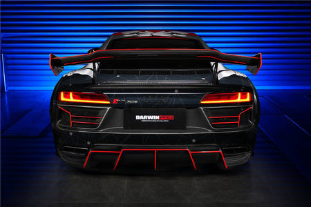 DARWINPRO - AUDI R8 COUPE / SPYDER 2016 - 18 IMPII PART CARBON FIBRE REAR BUMPER - Aero Carbon UK