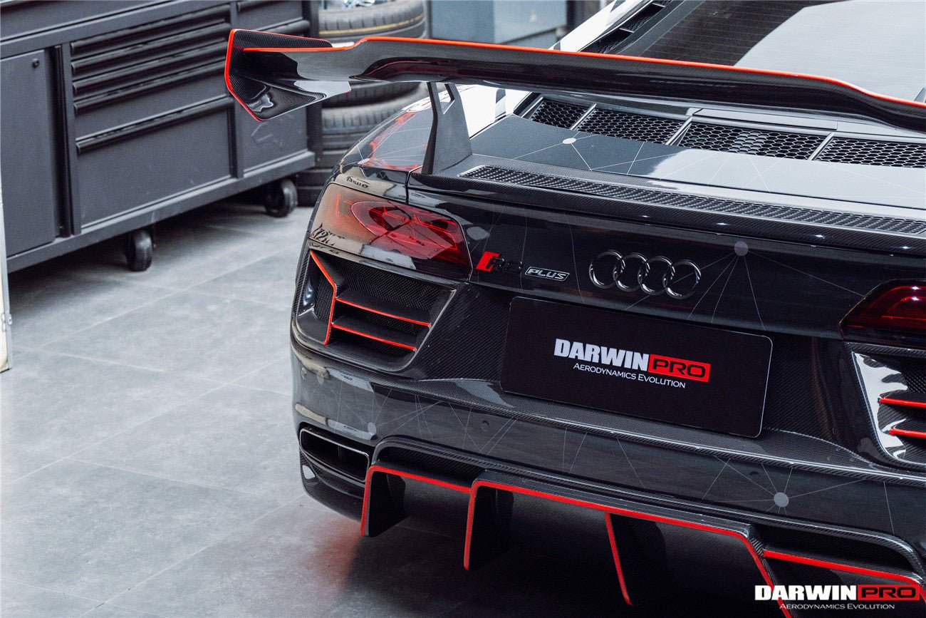 DARWINPRO - AUDI R8 COUPE / SPYDER 2016 - 18 IMPII PART CARBON FIBRE REAR BUMPER - Aero Carbon UK