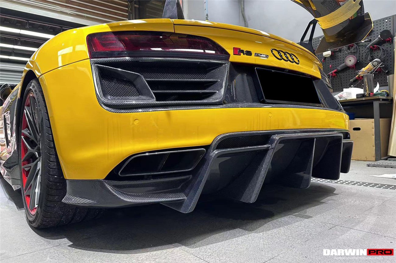 DARWINPRO - AUDI R8 COUPE / SPYDER 2016 - 18 IMPII PART CARBON FIBRE REAR BUMPER - Aero Carbon UK