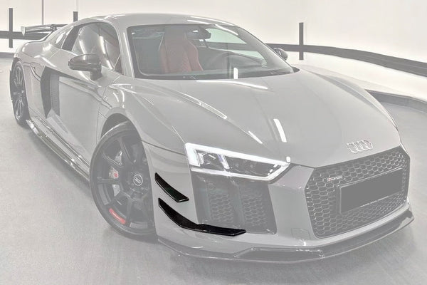DARWINPRO - AUDI R8 COUPE / SPYDER 2016-18 PERFORMANCE PARTS STYLE DRY CARBON FIBRE FRONT CANARDS