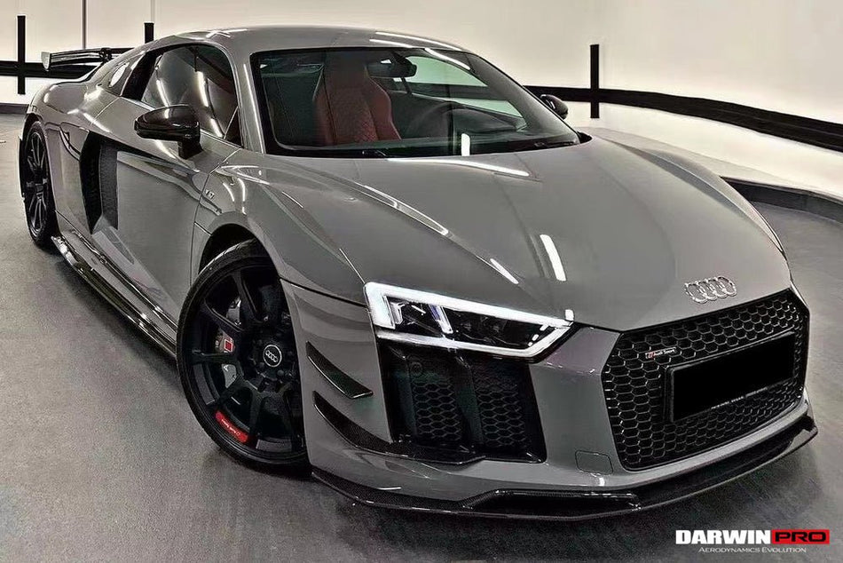 DARWINPRO - AUDI R8 COUPE / SPYDER 2016-18 PERFORMANCE PARTS STYLE DRY CARBON FIBRE SIDE SKIRTS - Aero Carbon UK