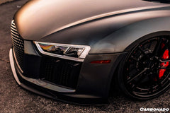 DARWINPRO - AUDI R8 COUPE / SPYDER 2016 - 19 VRS STYLE CARBON FIBRE FRONT LIP - Aero Carbon UK