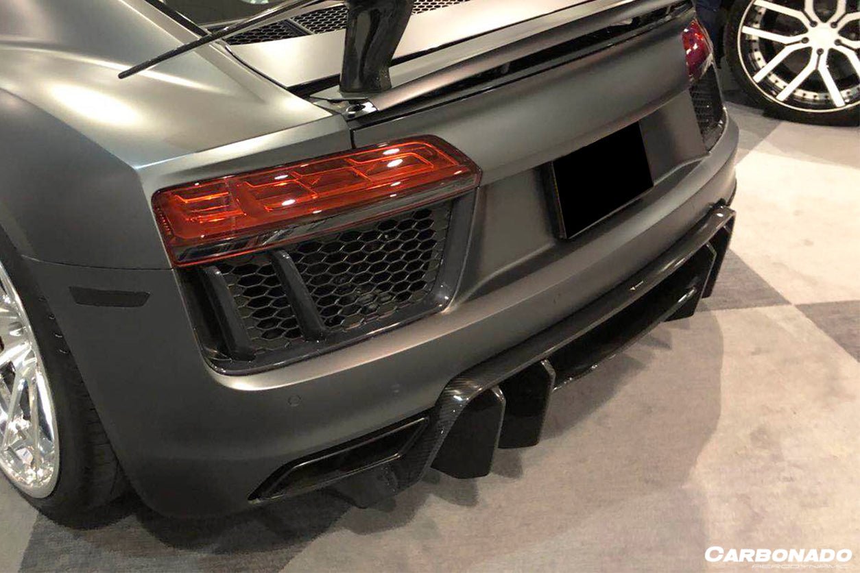 DARWINPRO - AUDI R8 COUPE / SPYDER 2016 - 19 VRS STYLE CARBON FIBRE REAR DIFFUSER - Aero Carbon UK