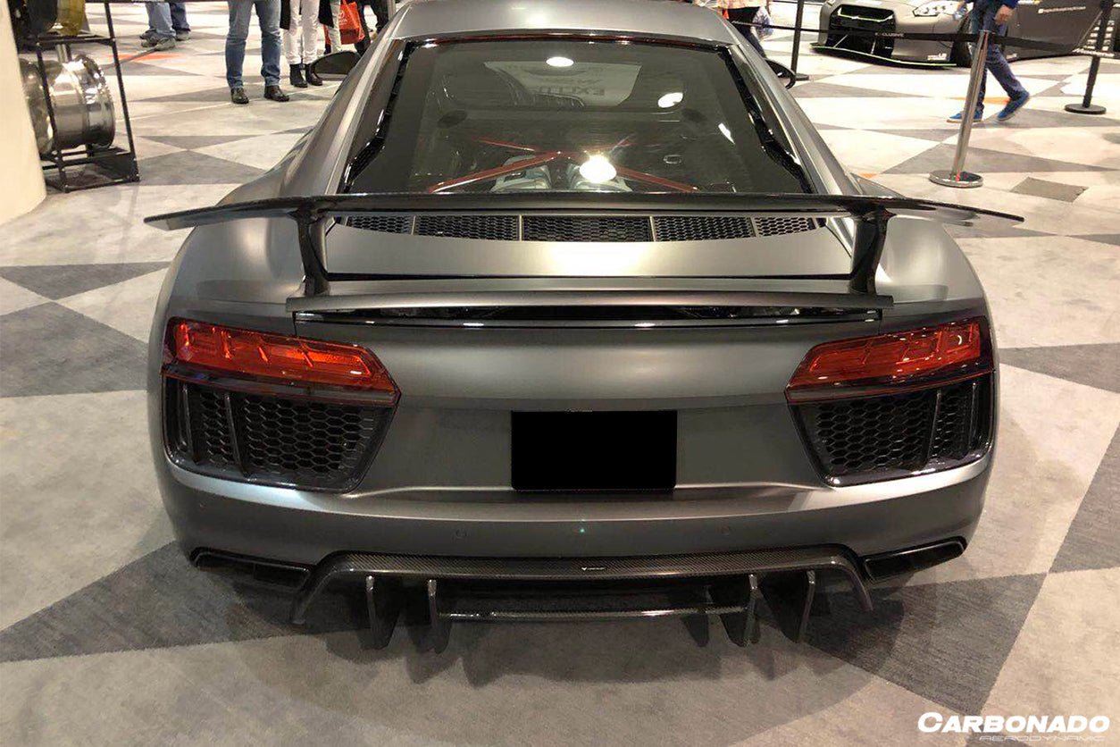 DARWINPRO - AUDI R8 COUPE / SPYDER 2016 - 19 VRS STYLE CARBON FIBRE REAR DIFFUSER - Aero Carbon UK