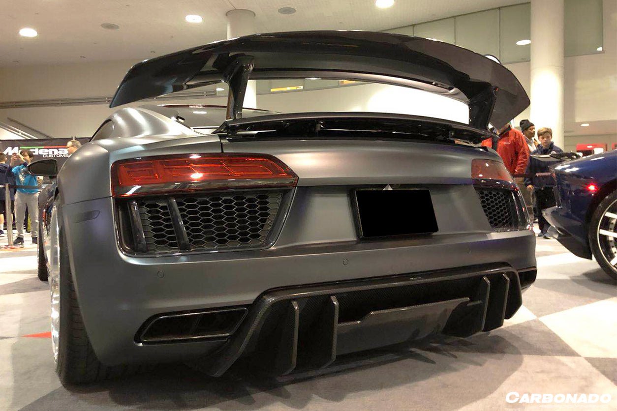 DARWINPRO - AUDI R8 COUPE / SPYDER 2016 - 19 VRS STYLE CARBON FIBRE REAR DIFFUSER - Aero Carbon UK