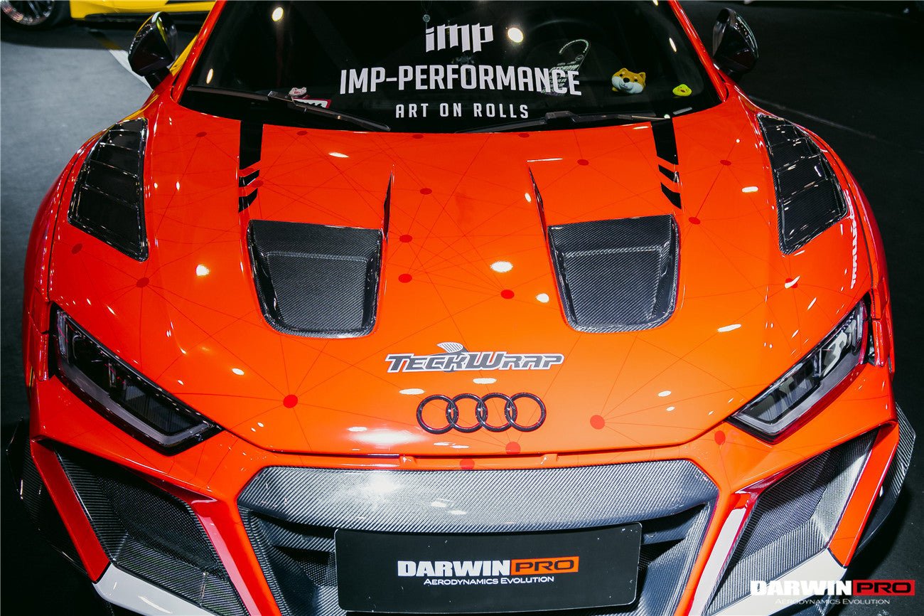 DARWINPRO - AUDI R8 COUPE / SPYDER 2016 - 23 IMPII CARBON FIBRE HOOD BONNET - Aero Carbon UK