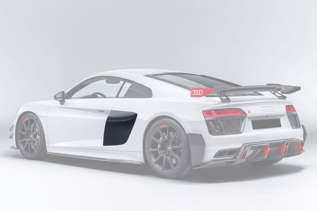 DARWINPRO - AUDI R8 GEN 2 4S COUPE / SPYDER 2016-24 GT4 STYLE DRY CARBON FIBRE SIDE DOOR PANEL BLADES - Aero Carbon UK
