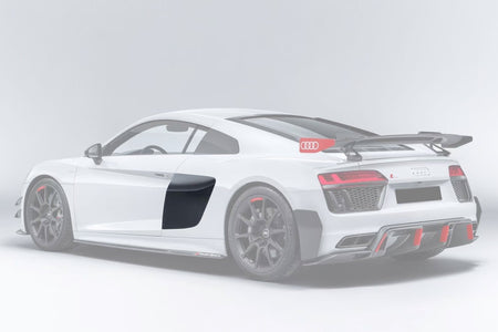 DARWINPRO - AUDI R8 GEN 2 4S COUPE / SPYDER 2016-24 GT4 STYLE DRY CARBON FIBRE SIDE DOOR PANEL BLADES - Aero Carbon UK